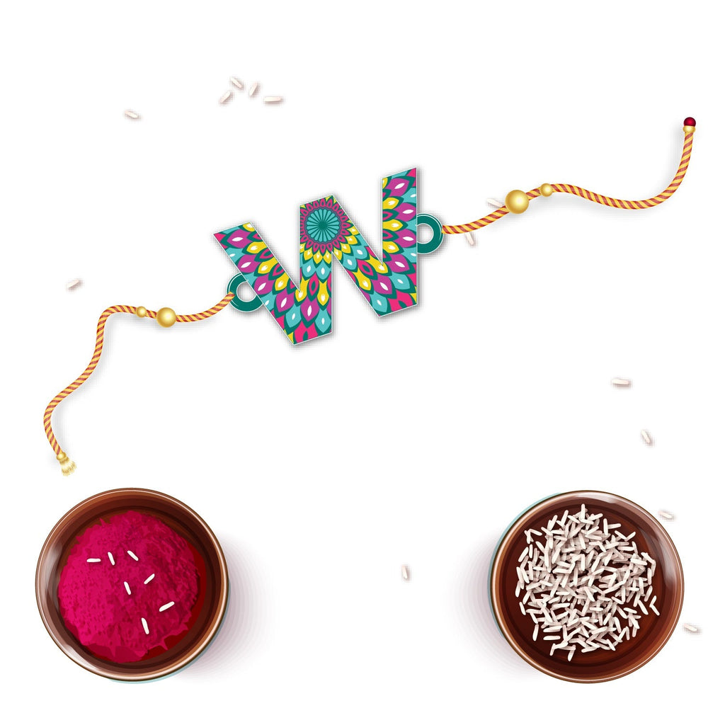 Indianvibez Alphabet X Wooden Rakhi - Kids Rakhi - Distacart