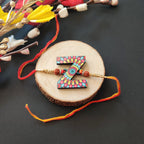 Indianvibez Alphabet Z Wooden Rakhi - Kids Rakhi - Distacart
