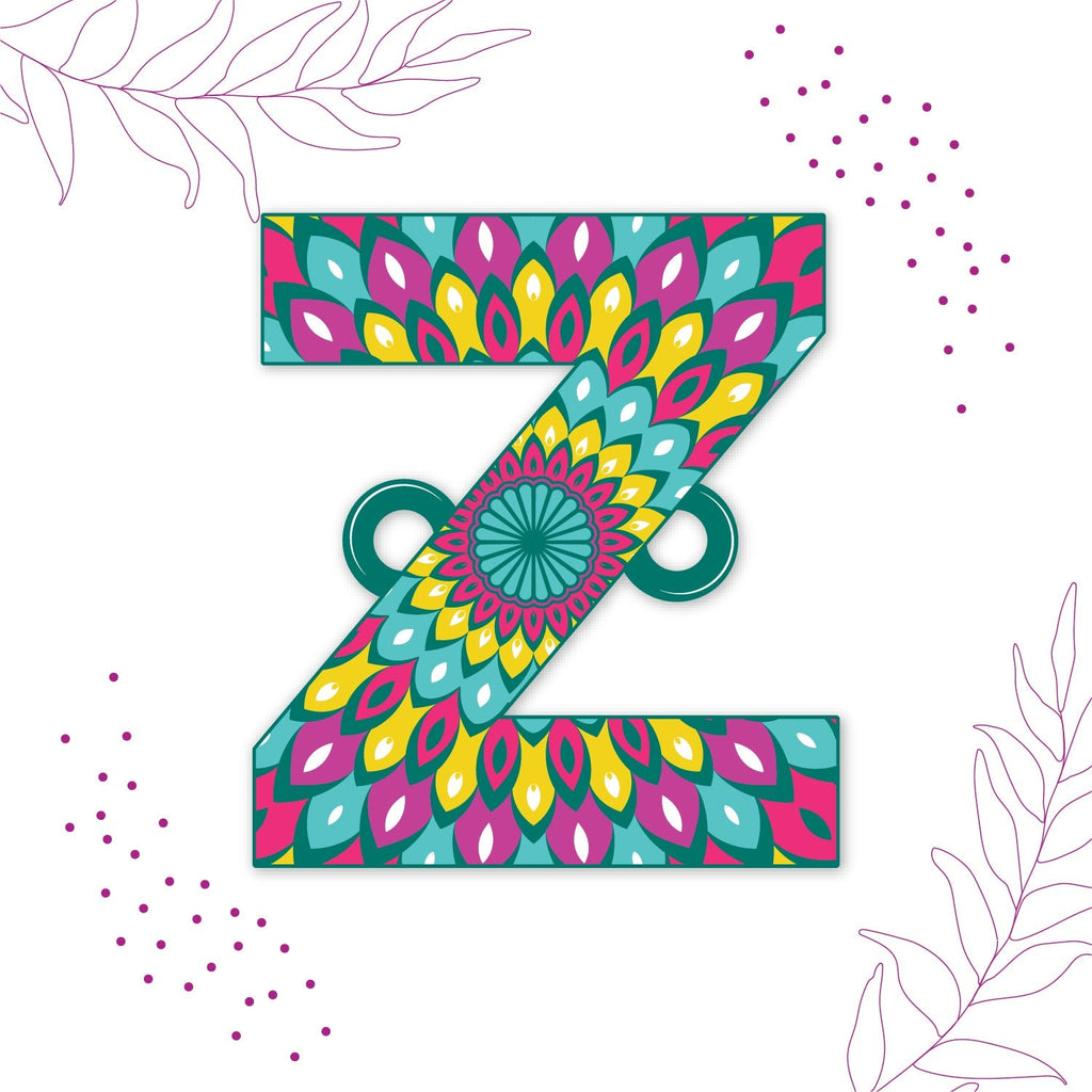 Indianvibez Alphabet Z Wooden Rakhi - Kids Rakhi - Distacart