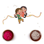 Indianvibez Annoying Brother Wooden Rakhi with Rudraksha, Funny & Quirky Rakhi for Bhaiya, Shop India - Kids Rakhi - Distacart
