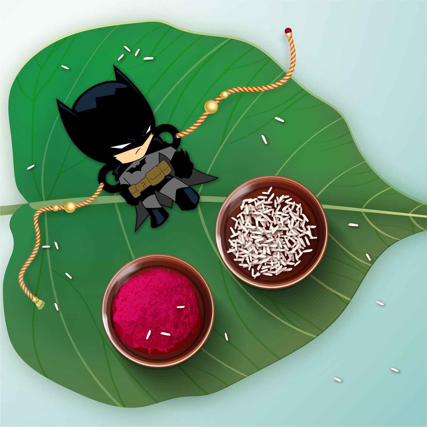 Indianvibez Batman Wooden Rakhi - Kids Rakhi - Distacart