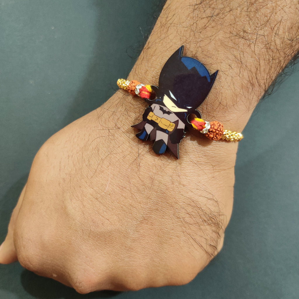 Indianvibez Batman Wooden Rakhi - Kids Rakhi - Distacart