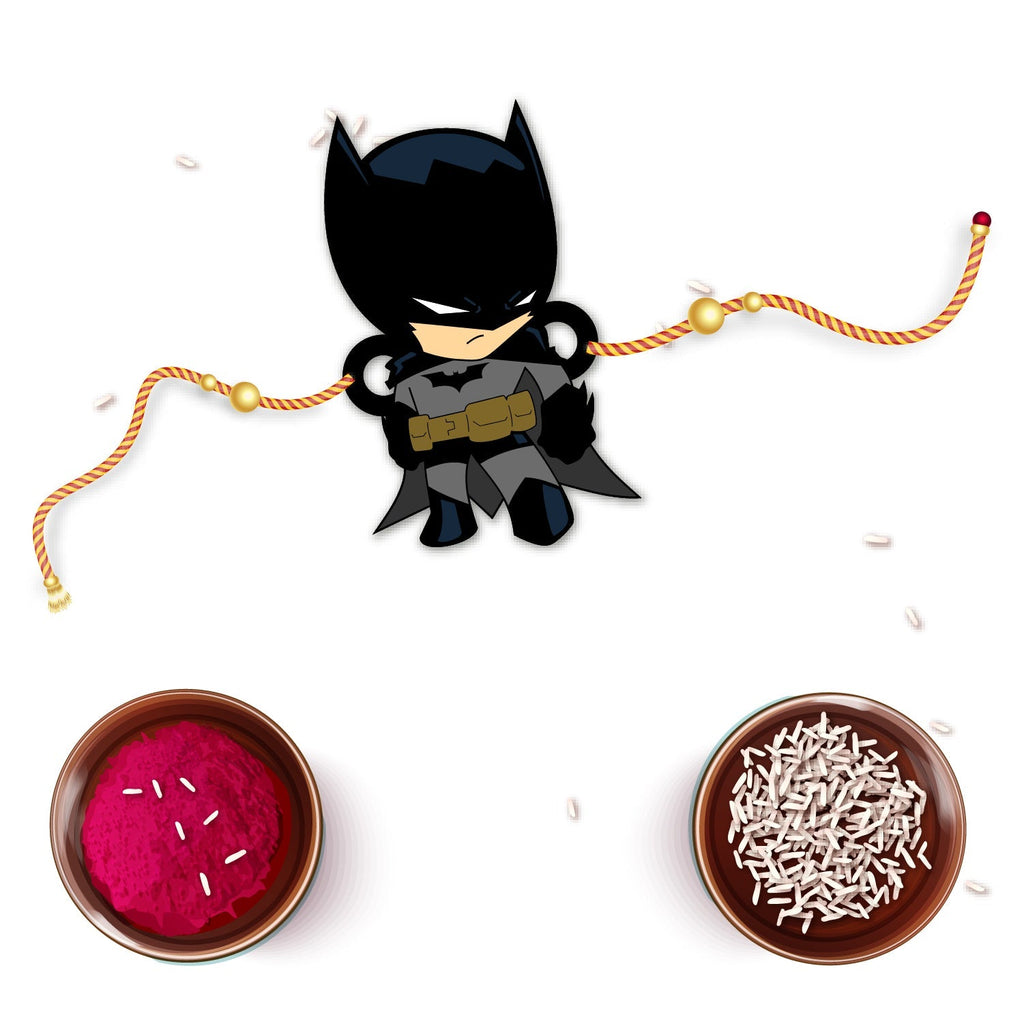 Indianvibez Batman Wooden Rakhi - Kids Rakhi - Distacart