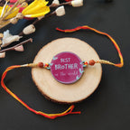 Indianvibez Best Brother in the World Wooden Rakhi with Rudraksha Thread| Rakhi for Bhaiya, Shop India - Kids Rakhi - Distacart