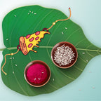 Indianvibez Bhukkad Bhai Pizza Wooden Rakhi with Rudraksha, Food Rakhi for Brother, Shop India - Kids Rakhi - Distacart