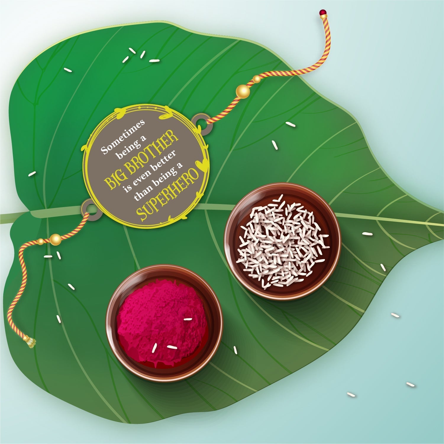 Indianvibez Big Brother Superhero Wooden Rakhi with Rudraksha, Unique Rakhi for Bhaiya, Shop India - Kids Rakhi - Distacart