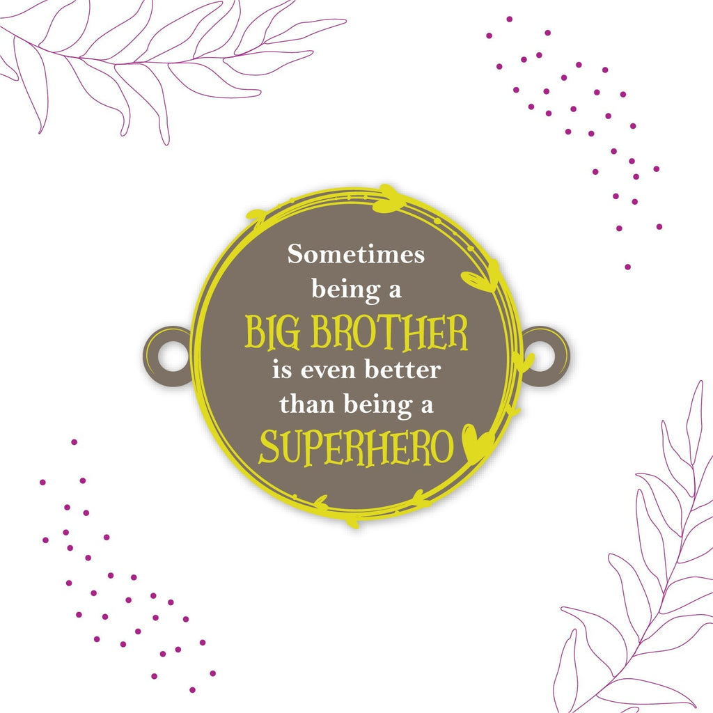 Indianvibez Big Brother Superhero Wooden Rakhi with Rudraksha, Unique Rakhi for Bhaiya, Shop India - Kids Rakhi - Distacart