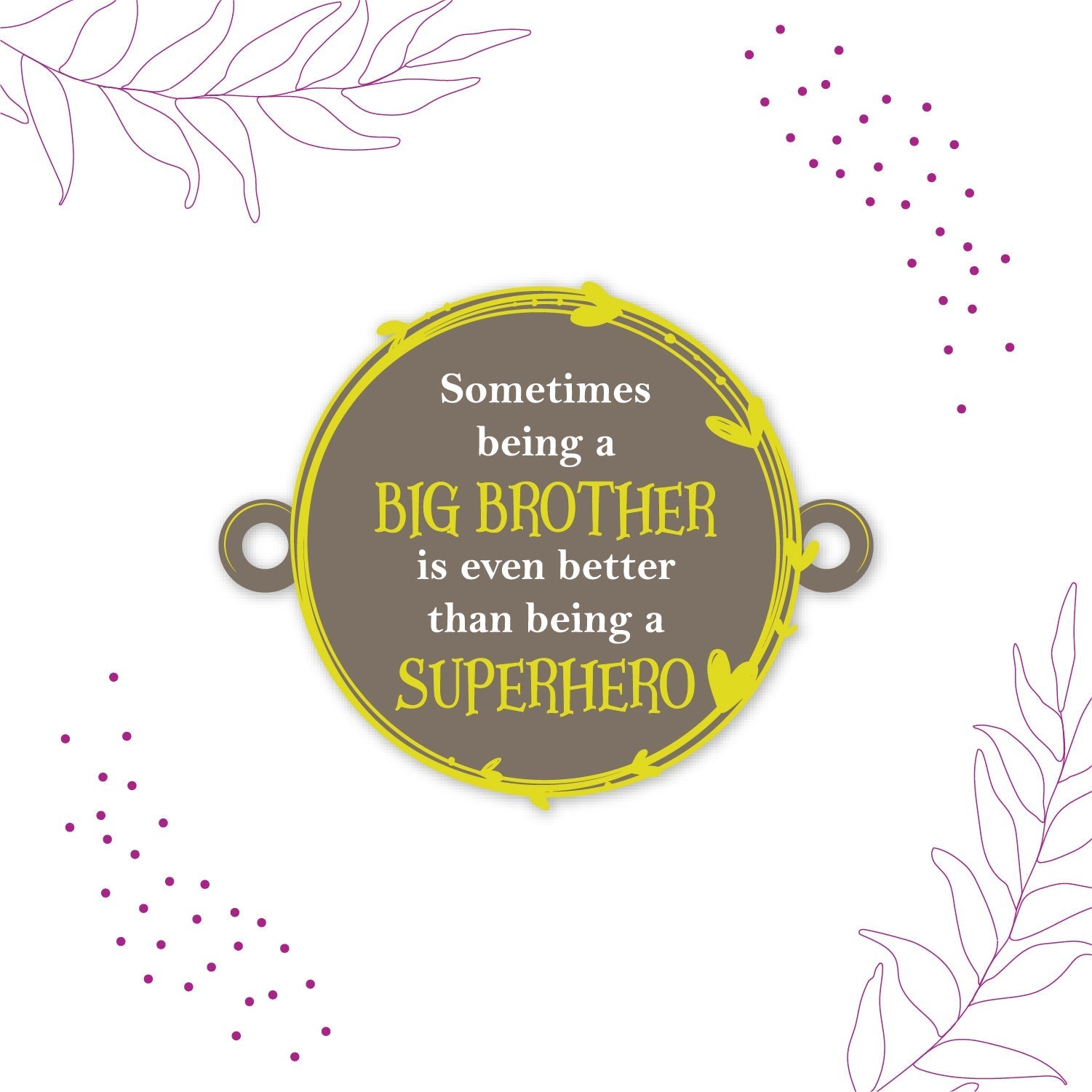 Indianvibez Big Brother Superhero Wooden Rakhi with Rudraksha, Unique Rakhi for Bhaiya, Shop India - Kids Rakhi - Distacart