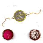 Indianvibez Big Brother Superhero Wooden Rakhi with Rudraksha, Unique Rakhi for Bhaiya, Shop India - Kids Rakhi - Distacart