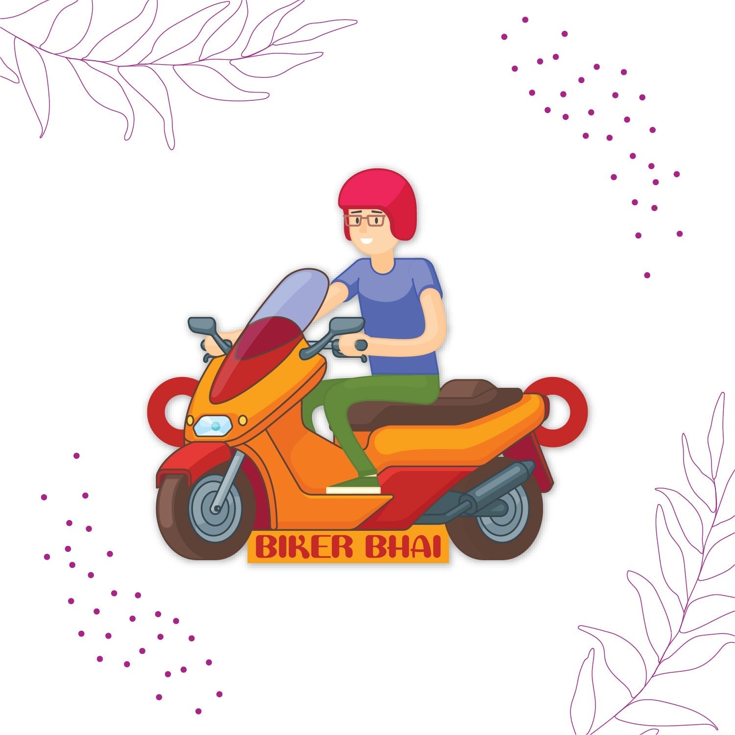 Indianvibez Biker Bhai Wooden Rakhi with Rudraksha, Motorcycle Rakhi for Bro, Shop India - Kids Rakhi - Distacart