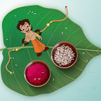 Indianvibez Chota Bheem Wooden Rakhi with Rudraksha, Cartoon Rakhi for Bro, Shop India - Kids Rakhi - Distacart