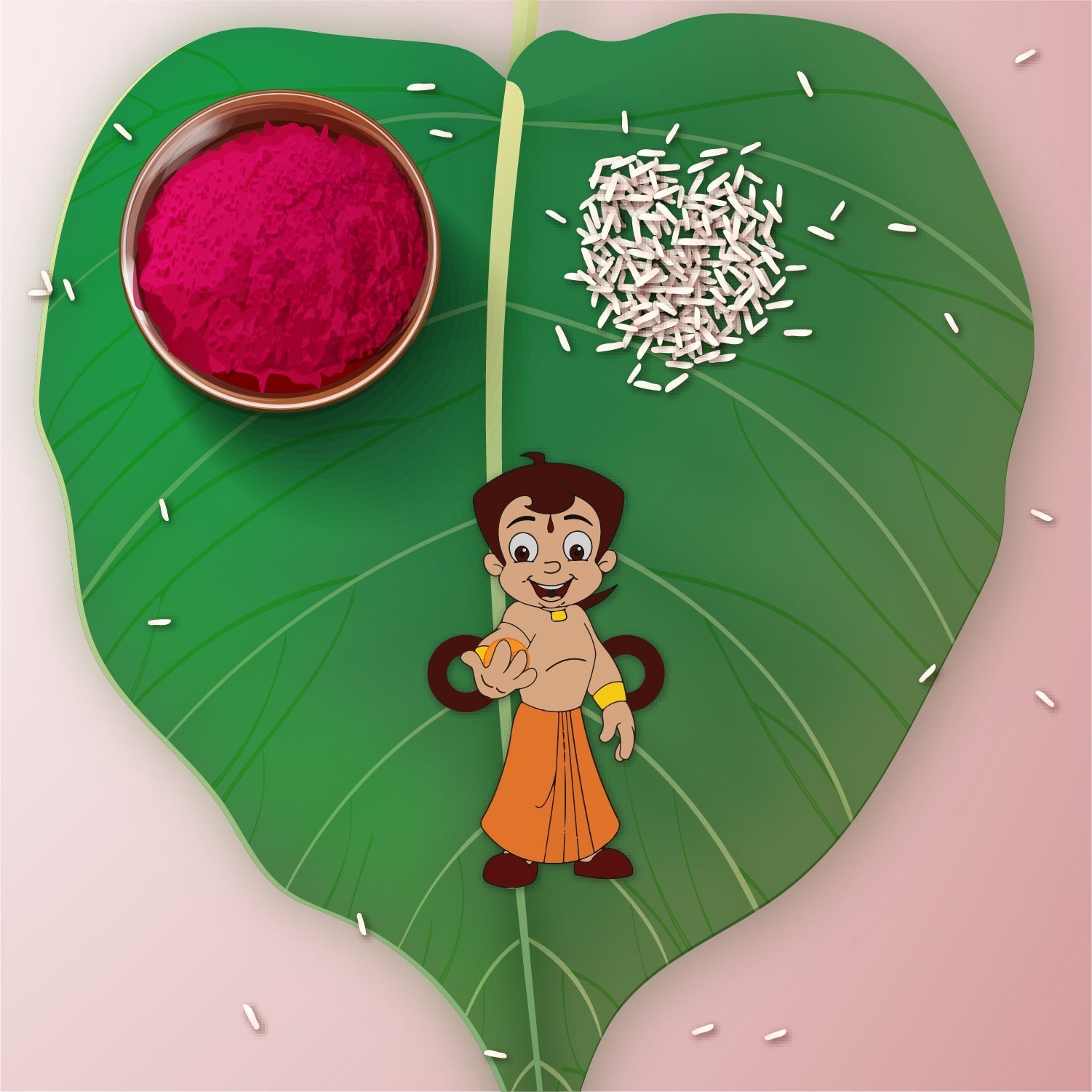 Indianvibez Chota Bheem Wooden Rakhi with Rudraksha, Cartoon Rakhi for Bro, Shop India - Kids Rakhi - Distacart