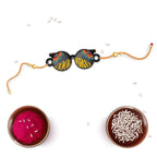 Indianvibez Cool Bro Wooden Rakhi with Rudraksha, Trendy Rakhi for Brother, Shop India - Kids Rakhi - Distacart