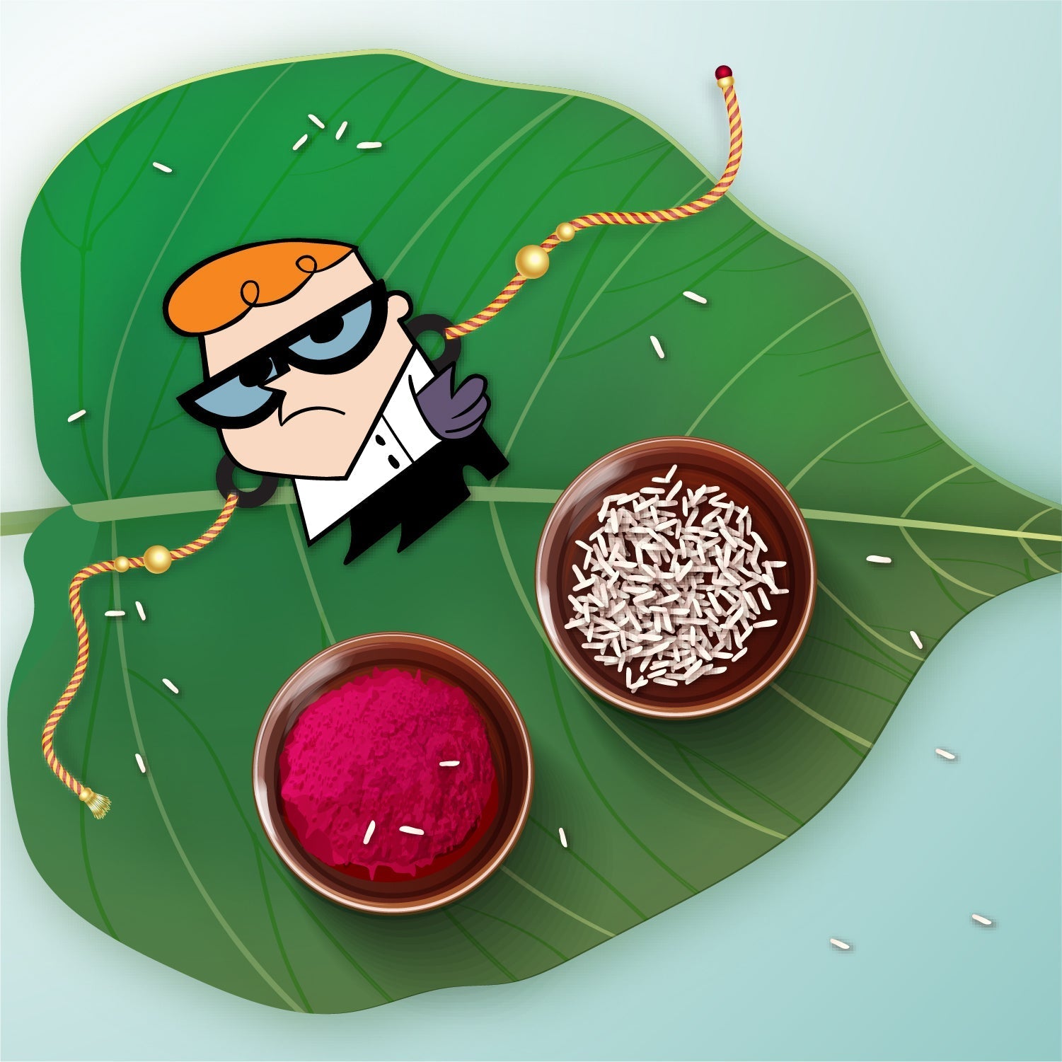 Indianvibez Dexter Wooden Rakhi with Rudraksha, Cartoon Rakhi for Bro, Shop India - Kids Rakhi - Distacart