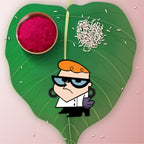 Indianvibez Dexter Wooden Rakhi with Rudraksha, Cartoon Rakhi for Bro, Shop India - Kids Rakhi - Distacart