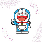 Indianvibez Doraemon Wooden Rakhi with Rudraksha, Cartoon Rakhi for Bro, Shop India - Kids Rakhi
