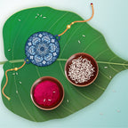 Indianvibez Ethnic Mandala Wooden Rakhi with Rudraksha, Divine Rakhi for Brother| - Kids Rakhi - Distacart