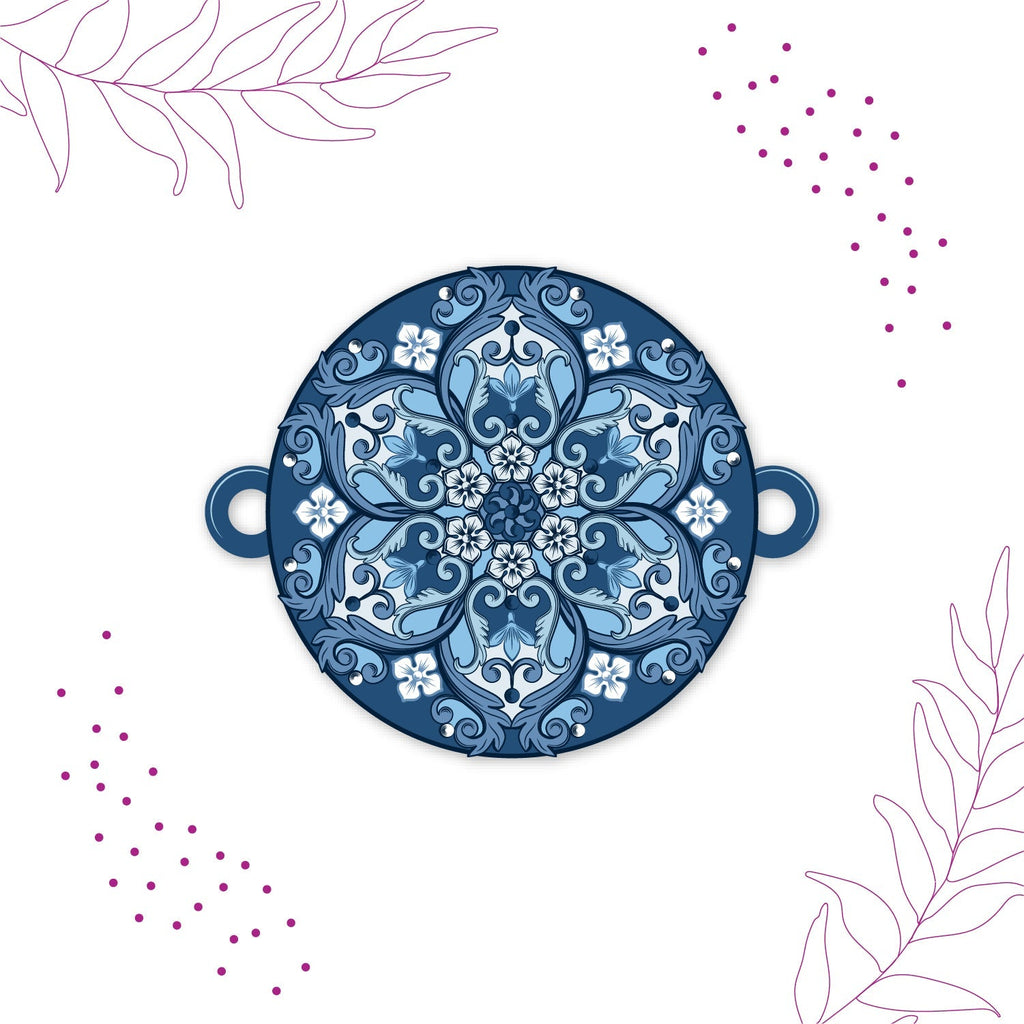 Indianvibez Ethnic Mandala Wooden Rakhi with Rudraksha, Divine Rakhi for Brother| - Kids Rakhi - Distacart
