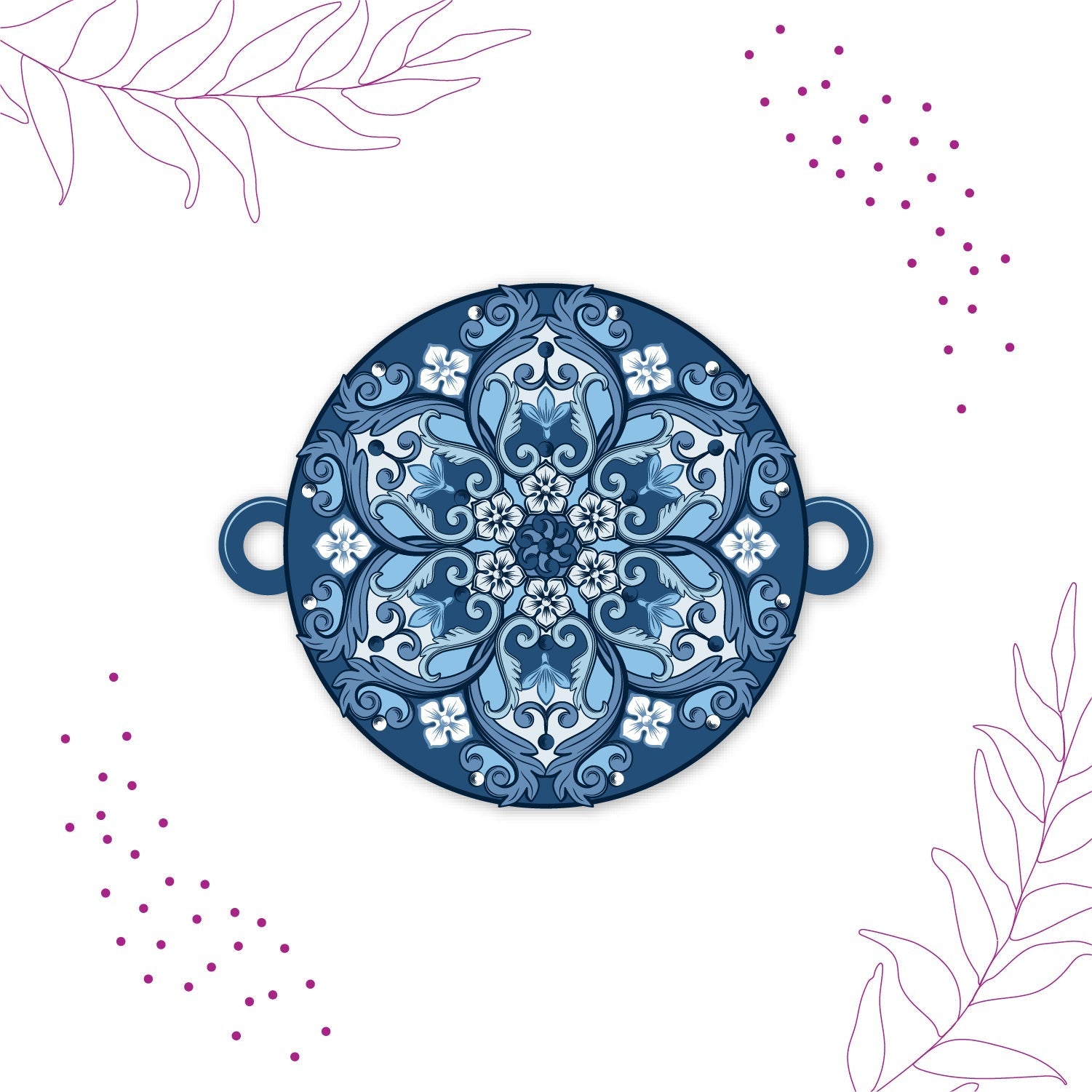 Indianvibez Ethnic Mandala Wooden Rakhi with Rudraksha, Divine Rakhi for Brother| - Kids Rakhi - Distacart