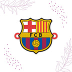 Indianvibez FC Barcelona Wooden Rakhi with Rudraksha, Barca Rakhi for Bro, Shop India - Kids Rakhi - Distacart