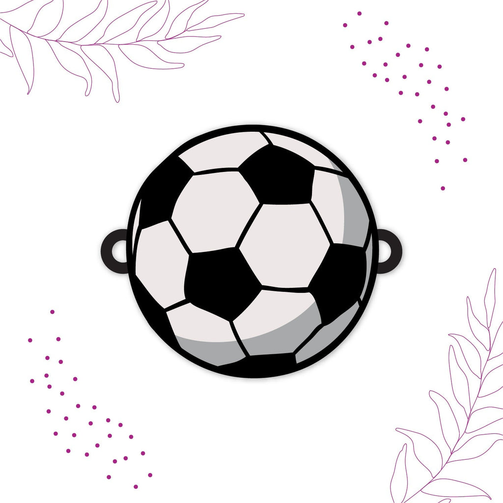 Indianvibez Football Wooden Rakhi with Rudraksha, Soccer Rakhi for Bro, Shop India - Kids Rakhi - Distacart