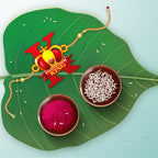 Indianvibez Royal King Bhai Wooden Rakhi, Rudraksha Rakhi for Brother - Kids Rakhi