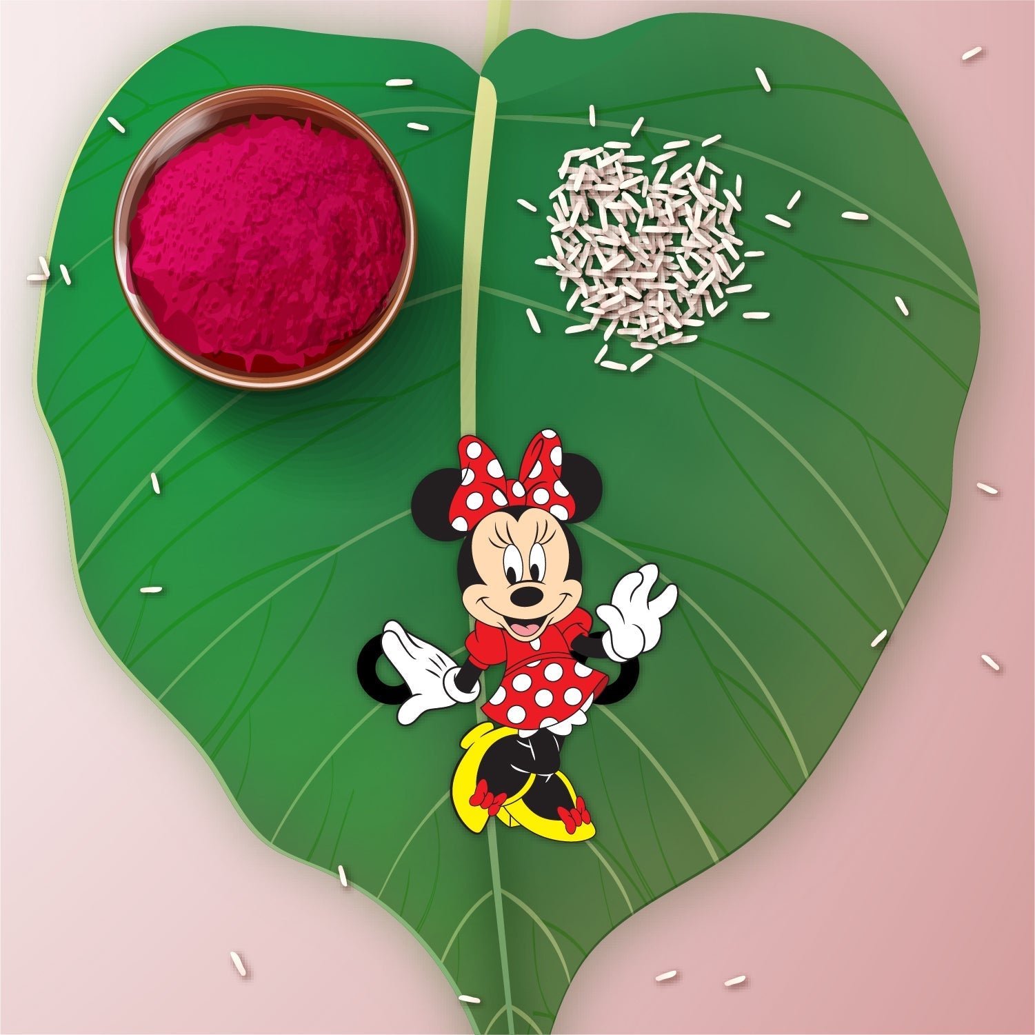 Indianvibez Minnie Wooden Rakhi/Lumba - Kids Rakhi