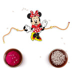 Indianvibez Minnie Wooden Rakhi/Lumba - Kids Rakhi
