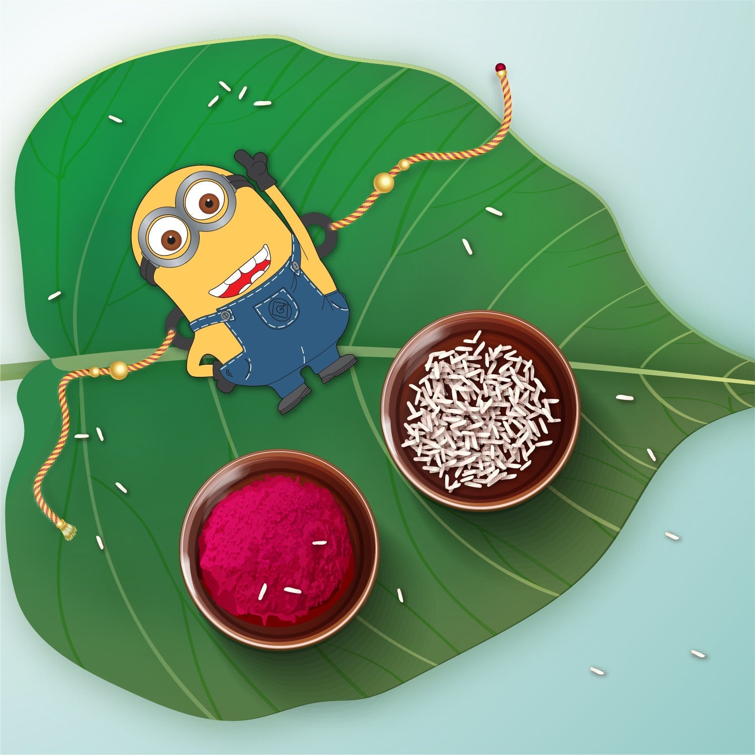 Indianvibez Minion Wooden Rakhi with Rudraksha, Funny Rakhi for Bro, Shop India - Kids Rakhi - Distacart