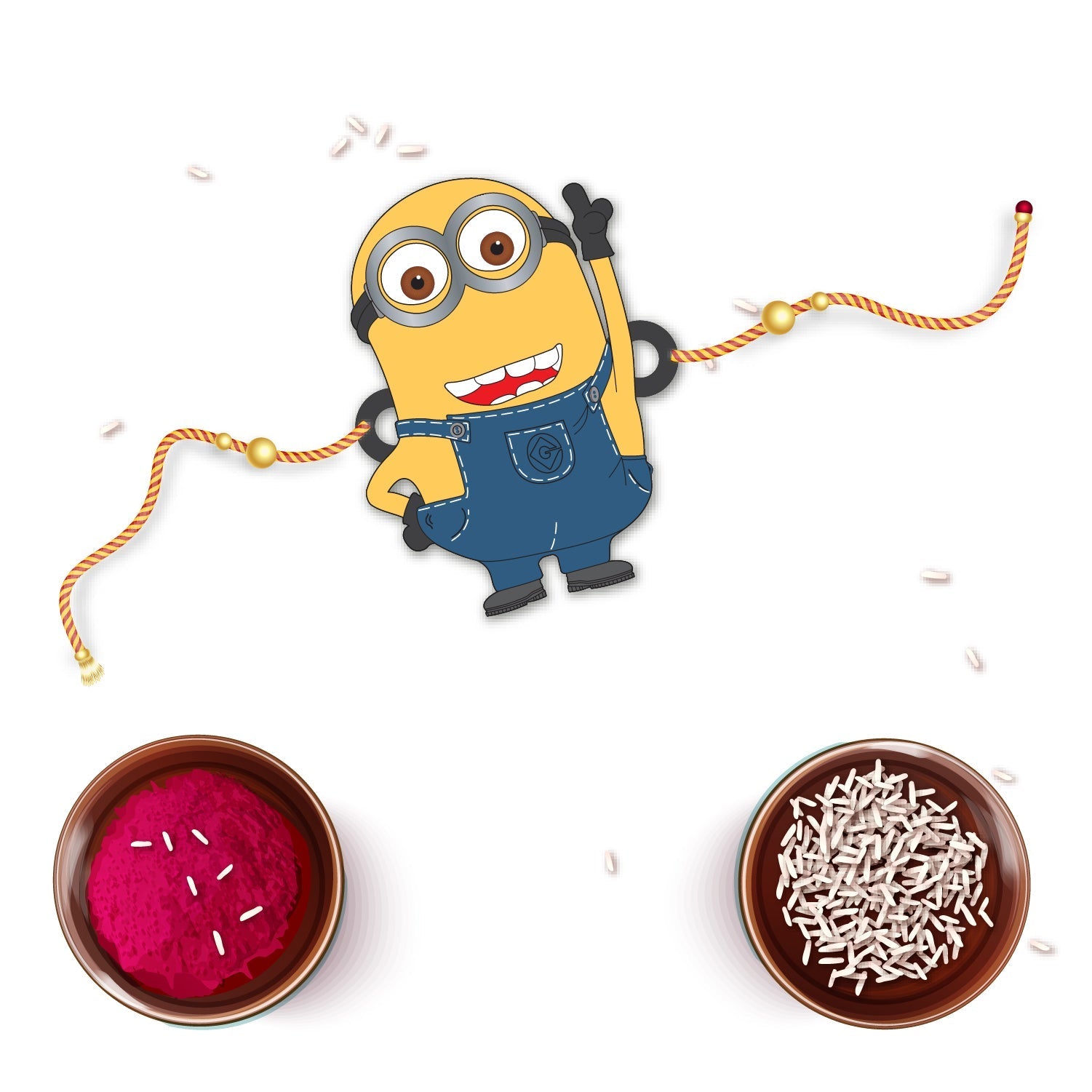 Indianvibez Minion Wooden Rakhi with Rudraksha, Funny Rakhi for Bro, Shop India - Kids Rakhi - Distacart