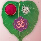 Indianvibez Om Wooden Rakhi with Rudraksha Thread, Rakhi for Brother - Kids Rakhi