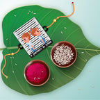 Indianvibez Partners in Crime Rakhi Wooden Rakhi for brother with Rudraksha Thread - Kids Rakhi
