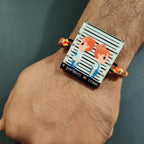 Indianvibez Partners in Crime Rakhi Wooden Rakhi for brother with Rudraksha Thread - Kids Rakhi