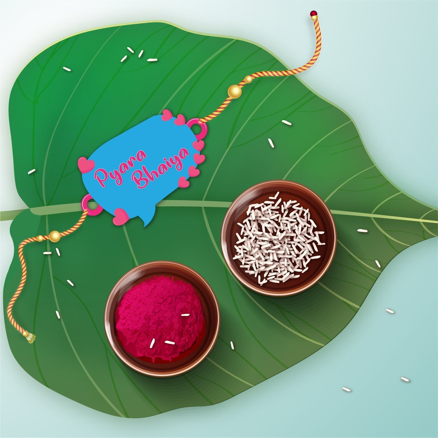 Indianvibez Pyara Bhai Wooden Rakhi with Rudraksha Thread, Rakhi for Brother - Kids Rakhi - Distacart