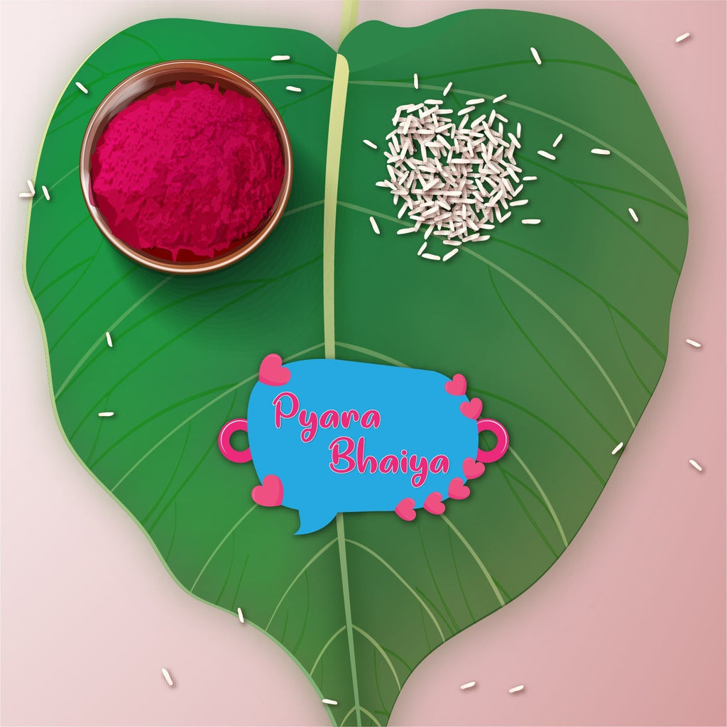 Indianvibez Pyara Bhai Wooden Rakhi with Rudraksha Thread, Rakhi for Brother - Kids Rakhi - Distacart