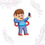 Indianvibez Selfie Wala Bhai Rakhi, Wooden Rakhi for Brother - Kids Rakhi