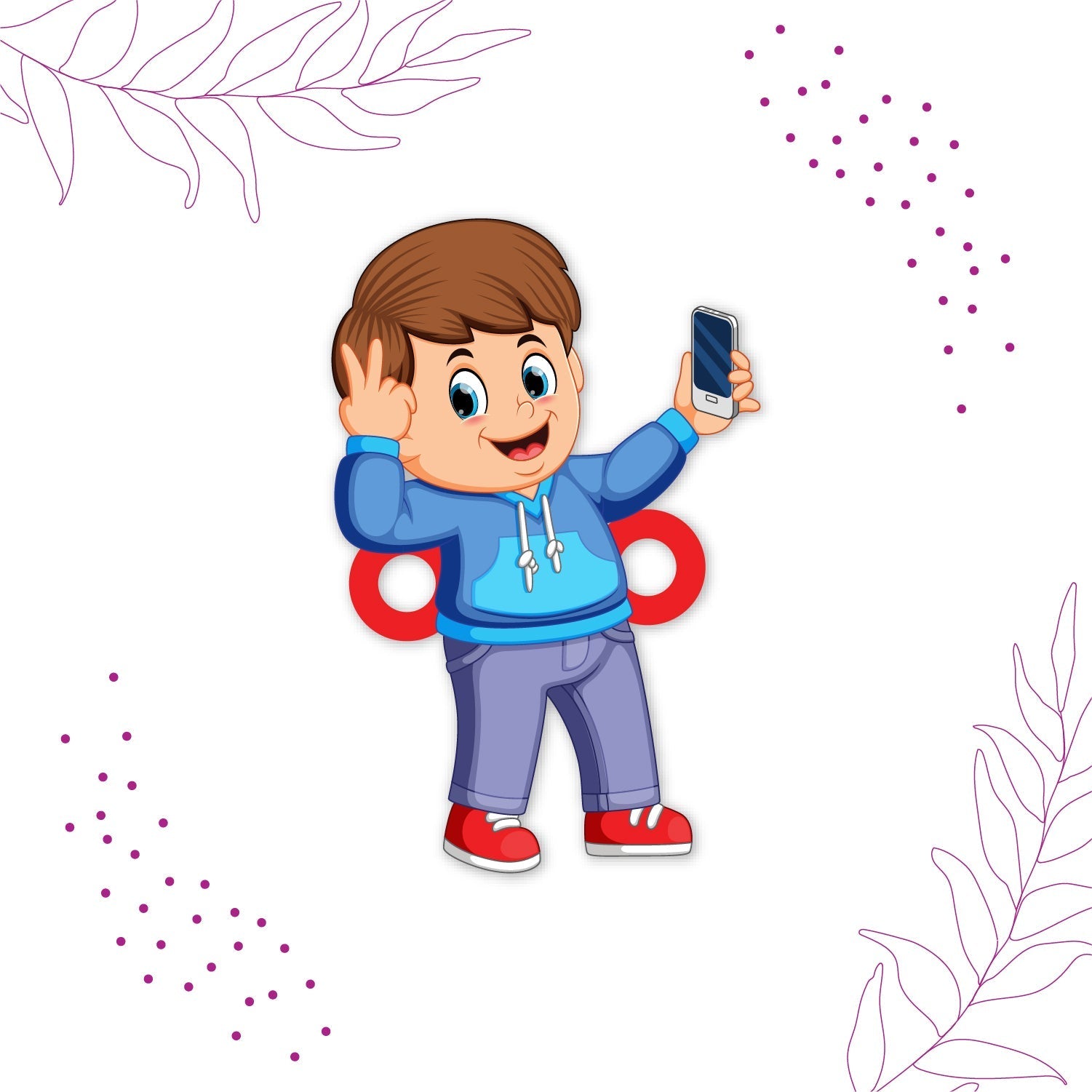 Indianvibez Selfie Wala Bhai Rakhi, Wooden Rakhi for Brother - Kids Rakhi