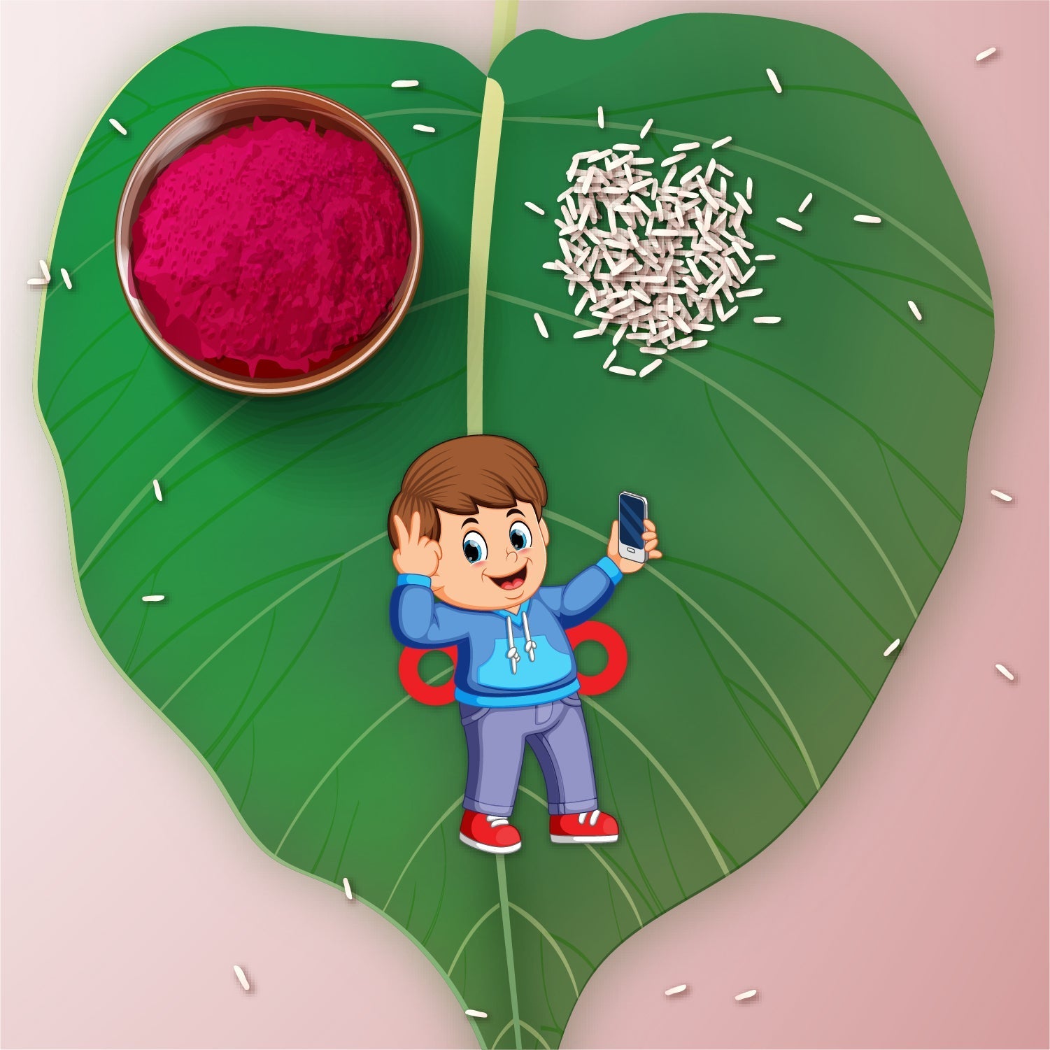 Indianvibez Selfie Wala Bhai Rakhi, Wooden Rakhi for Brother - Kids Rakhi