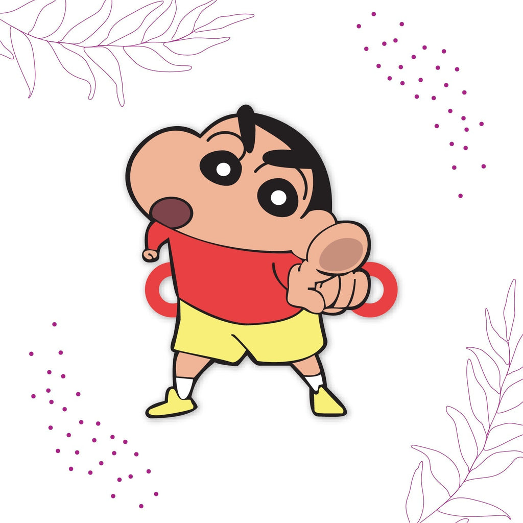 Indianvibez Shinchan Wooden Rakhi with Rudraksha, Funny Rakhi for Brother, Shop India - Kids Rakhi