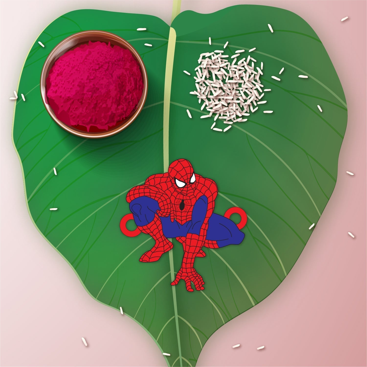 Indianvibez Spiderman Wooden Rakhi with Rudraksha, Superhero Rakhi for Kids & Bro, Shop India - Kids Rakhi