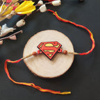 Indianvibez Superman Wooden Rakhi with Rudraksha, Superhero Rakhi for Brother, Shop India - Kids Rakhi - Distacart