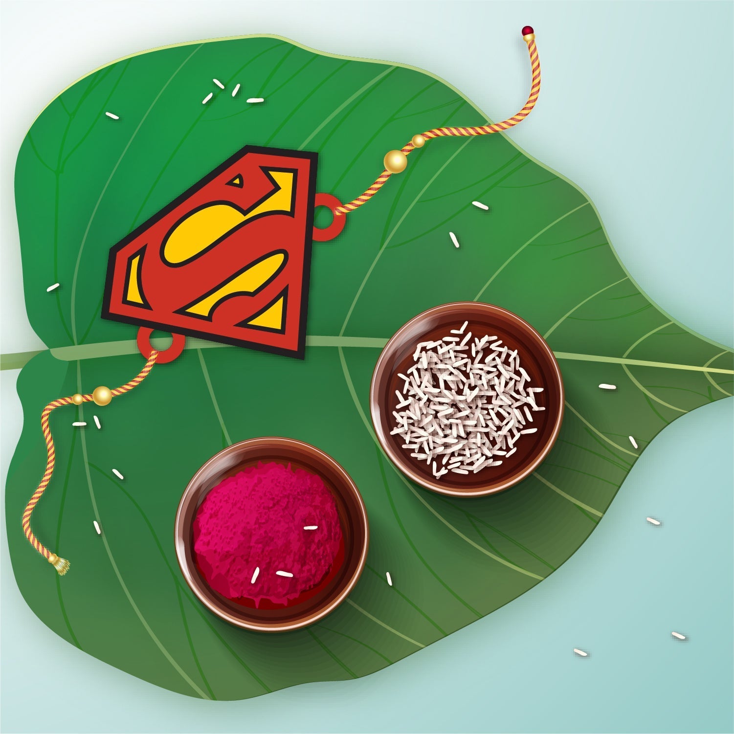 Indianvibez Superman Wooden Rakhi with Rudraksha, Superhero Rakhi for Brother, Shop India - Kids Rakhi - Distacart