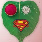 Indianvibez Superman Wooden Rakhi with Rudraksha, Superhero Rakhi for Brother, Shop India - Kids Rakhi - Distacart