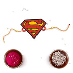 Indianvibez Superman Wooden Rakhi with Rudraksha, Superhero Rakhi for Brother, Shop India - Kids Rakhi - Distacart