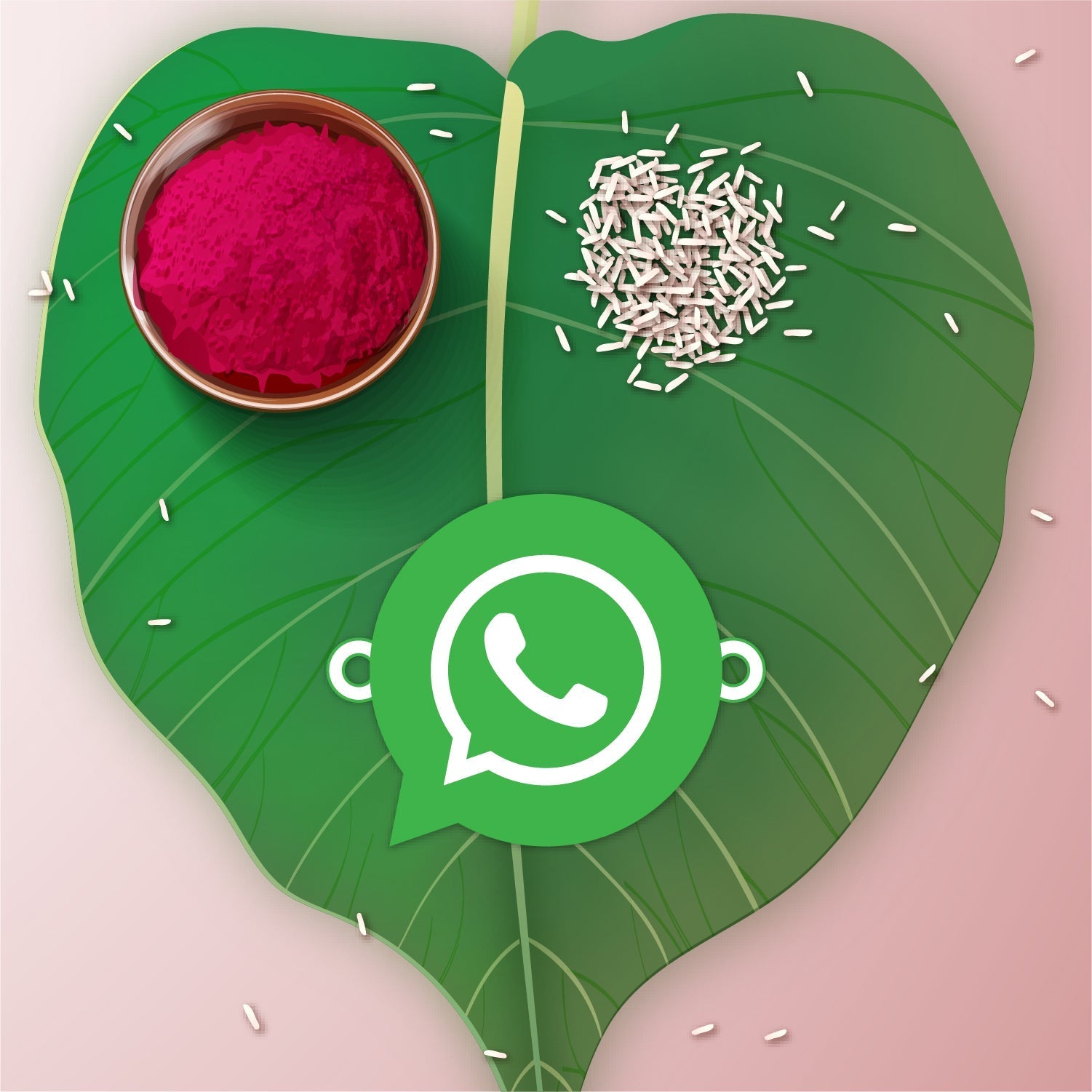 Indianvibez Whatsapp Chat Wala Bhai Wooden Rakhi with Rudraksha, Trendy Rakhi for Bro, Shop India - Kids Rakhi - Distacart