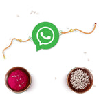 Indianvibez Whatsapp Chat Wala Bhai Wooden Rakhi with Rudraksha, Trendy Rakhi for Bro, Shop India - Kids Rakhi - Distacart