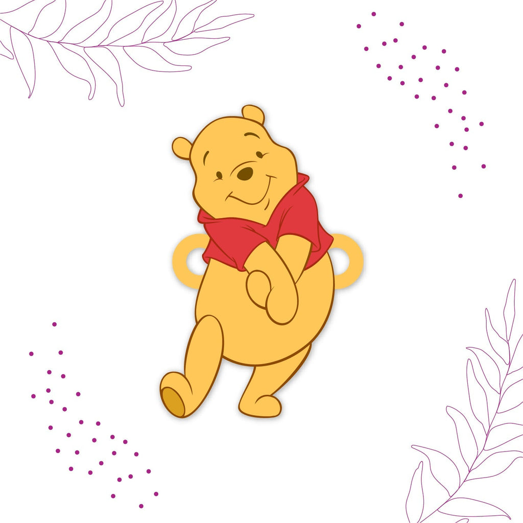 Indianvibez Winnie Pooh Wooden Rakhi with Rudraksha, Cute Rakhi for Brother, Shop India - Kids Rakhi - Distacart