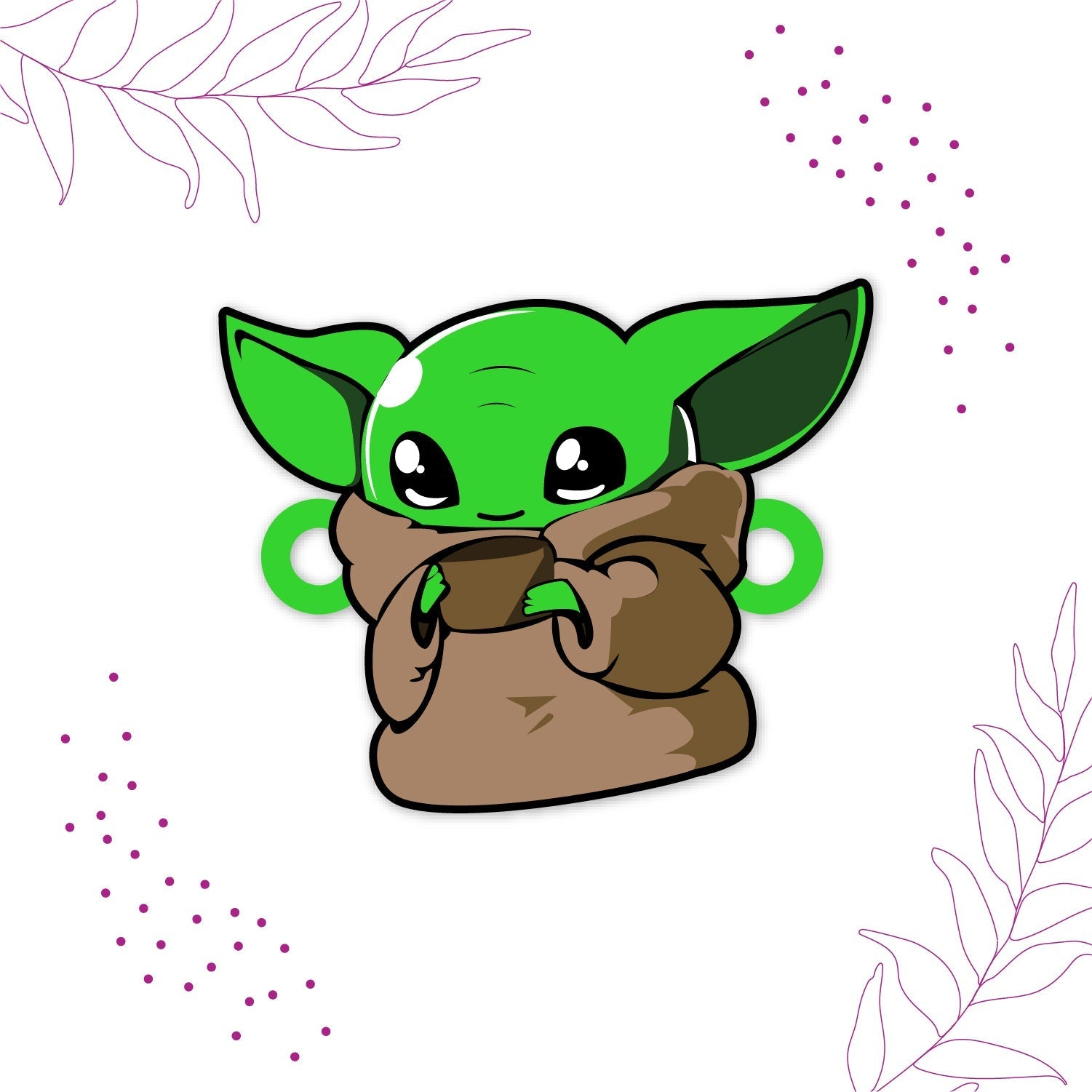 Indianvibez Yoda Wooden Rakhi with Rudraksha, Star Wars Rakhi for Bro, Shop India - Kids Rakhi - Distacart