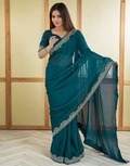 Lorenvalley Fashion Rama Rangoli Silk with Coding Lace Work Saree with Blouse - Distacart