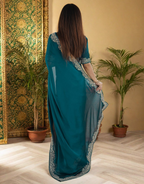 Lorenvalley Fashion Rama Rangoli Silk with Coding Lace Work Saree with Blouse - Distacart